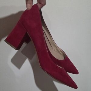 Red SUEDE Heels